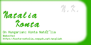 natalia konta business card